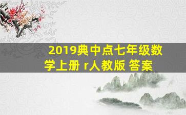 2019典中点七年级数学上册 r人教版 答案